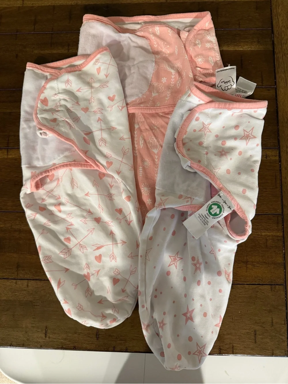 Organic Rose Pink Swaddle Set - 3 Pack
